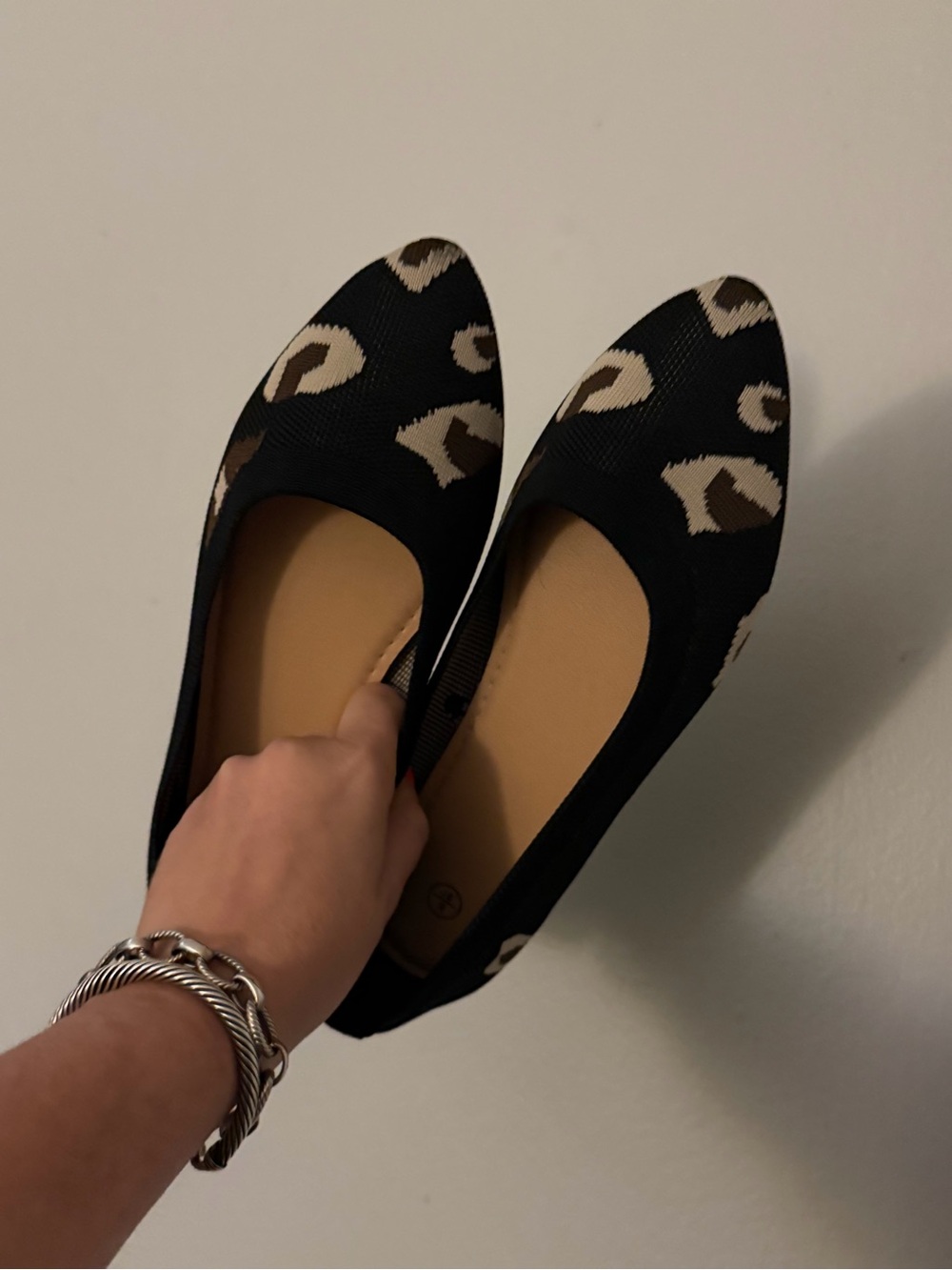 Target Black Leopard-Print Slip-On Flats